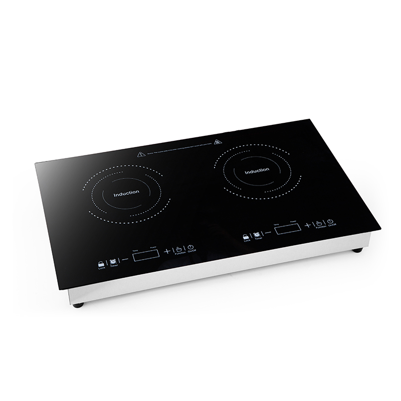 Plaque de cuisson à induction portable multi-têtes à double brûleur, table de cuisson pour la cuisson avec fonction de partage de puissance 1800 W (1800 W + 1300 W), AM-D209H