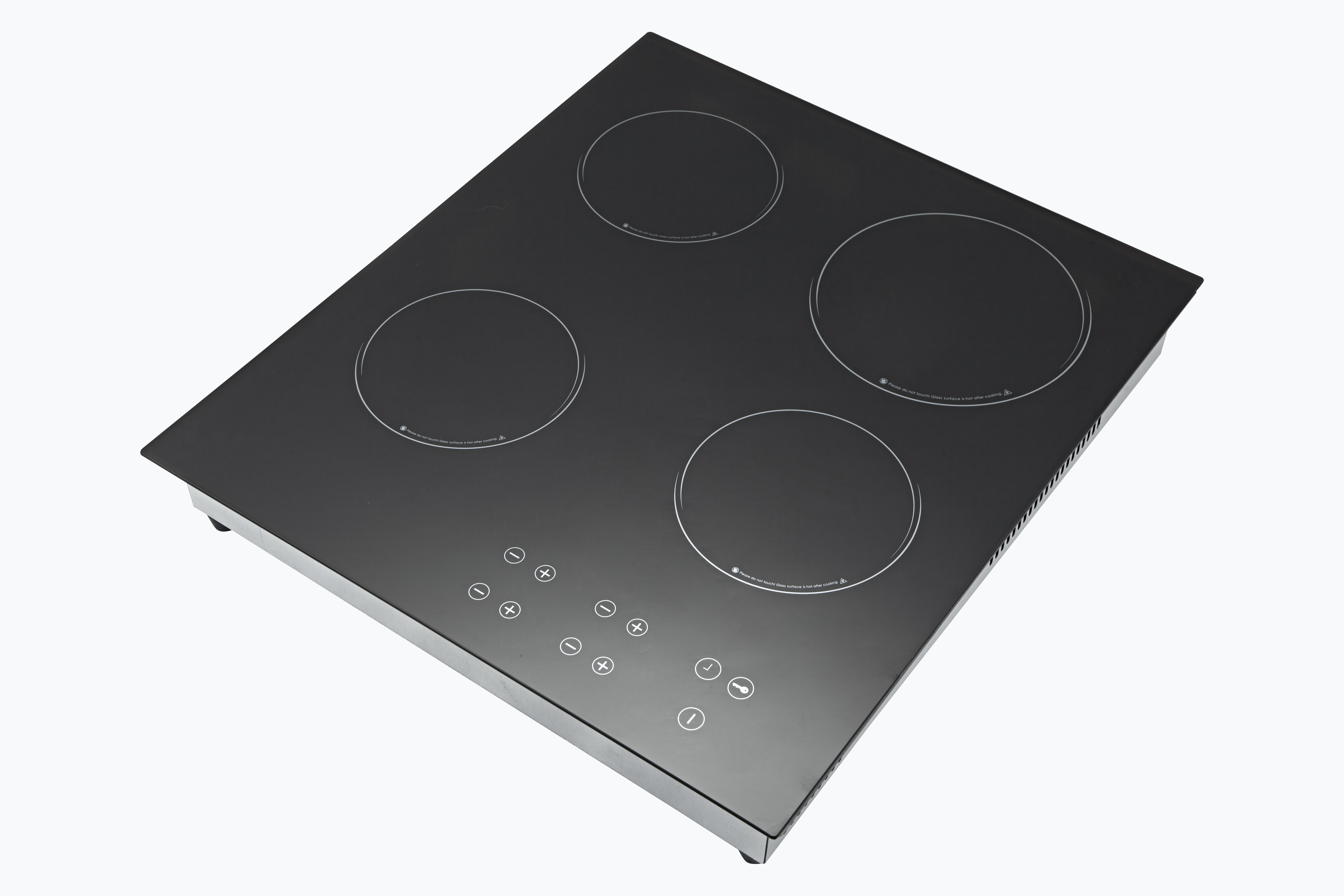 Pratique Multi-têtes Domestique Combinée 2 Cuisinières à Induction et 2 Infrarouges, 4 Brûleurs 2000W + 1500W + 2000W + 1200W, Contrôle Indépendant Tactile à Capteur Multifonctionnel, AM-DF401