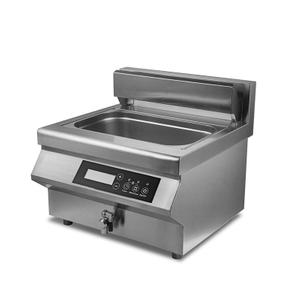 Friteuse commerciale de grande capacité 35 L avec panier, friteuse professionnelle à induction avec haute puissance 5000 watts, acier inoxydable facile à nettoyer pour la cuisson des aliments dans les restaurants, les traiteurs, 240AM-CD22F201C