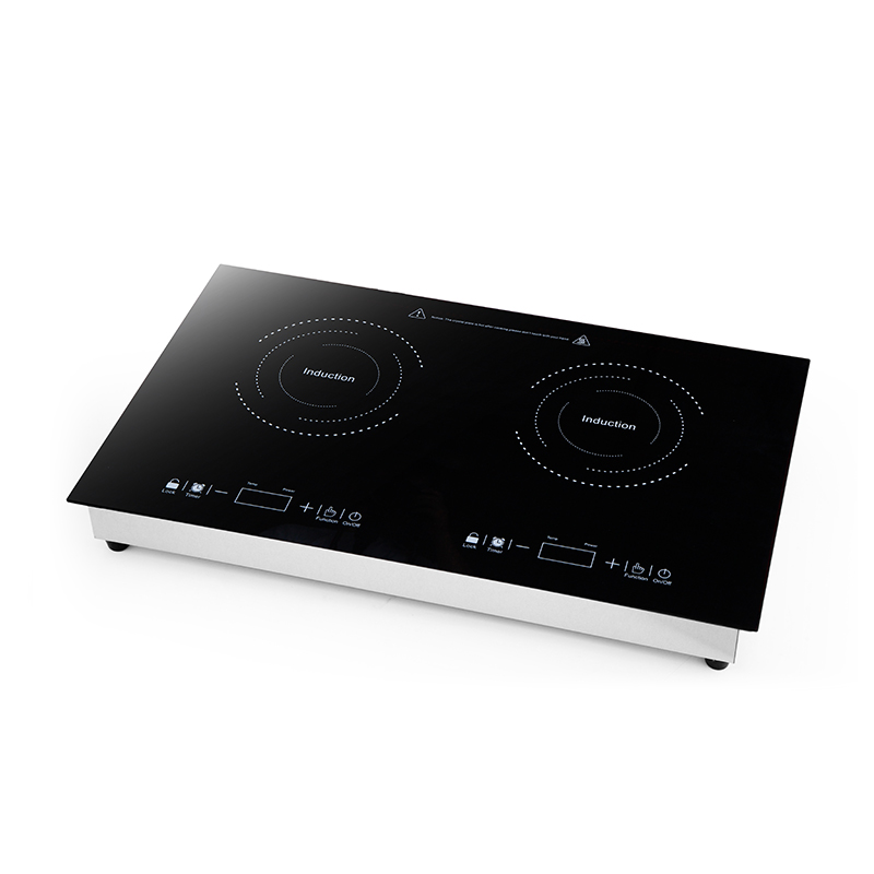 Plaque de cuisson à induction portable multi-têtes à double brûleur, table de cuisson pour la cuisson avec fonction de partage de puissance 1800 W (1800 W + 1300 W), AM-D209H