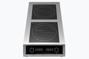 Table de cuisson à induction commerciale à double brûleur 3500W+3500W AM-CD202