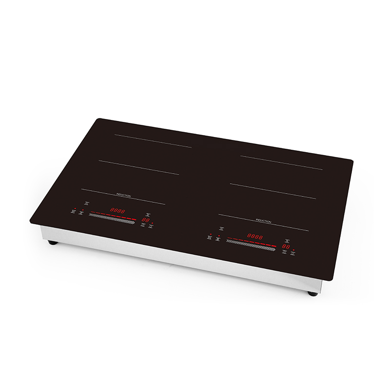 Plaque de cuisson à induction intégrée à double brûleur 2200 W + 2200 W / fonction Booster 2400 W + 2400 W / multifonction, panneau de commande tactile à capteur pour la cuisine domestique, AM-D211