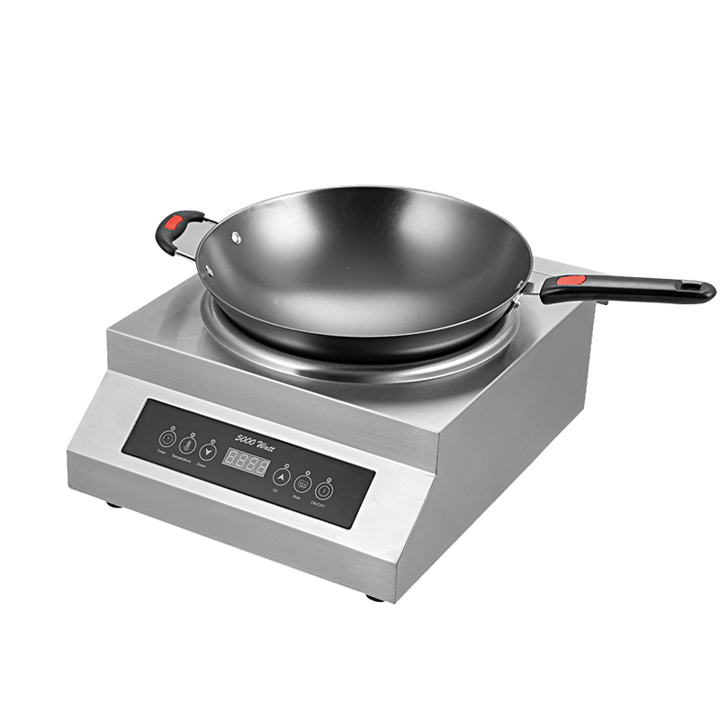 Puissante table de cuisson à induction commerciale de 5 000 W, portable, surface en verre céramique facile à nettoyer, entièrement certifiée, AM-CD506W