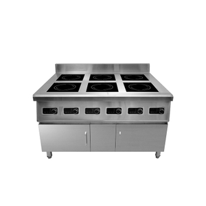 Cuisinière à induction commerciale à six brûleurs sur pied, 3 500 W ou 5 000 W, 220 V, AM-TCD602C