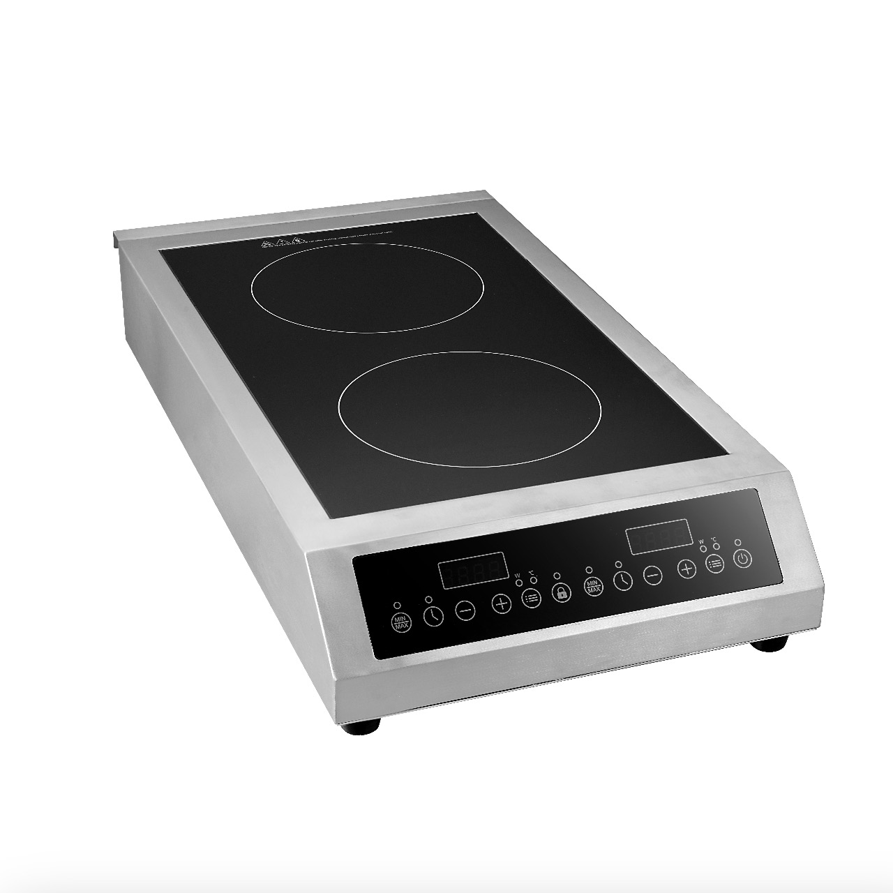 Cuisinière à induction commerciale robuste avec fabricant de double brûleur, AM-CD203