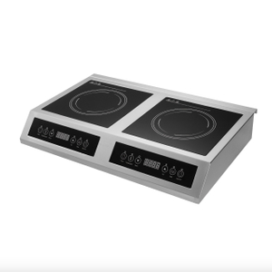 Cuisinières à induction commerciales avec double brûleur pour fabricant professionnel de la restauration, AM-CD205