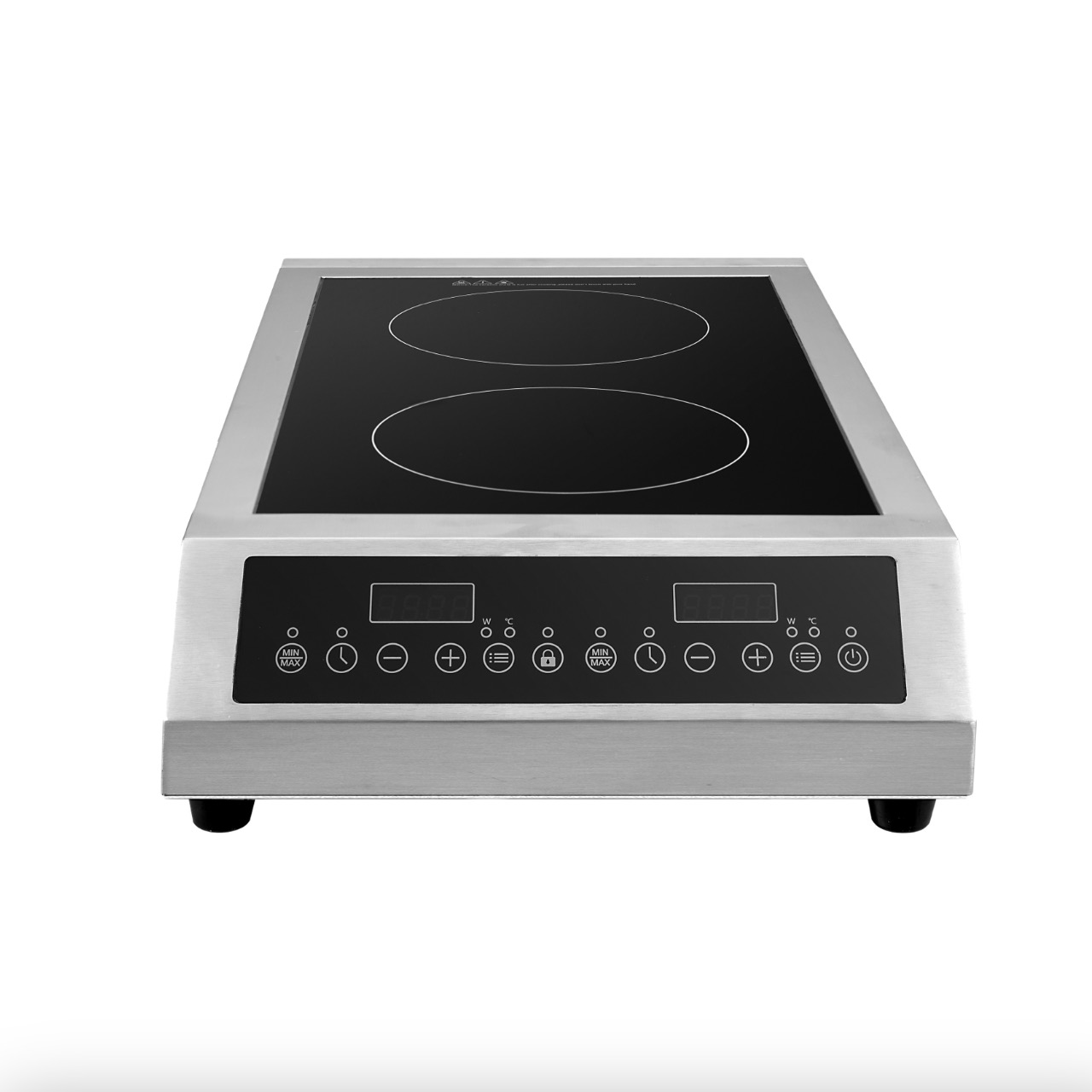 Cuisinière à induction commerciale robuste avec fabricant de double brûleur, AM-CD203